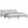 vidaXL Cama con cabecero madera de ingenier&iacute;a gris hormig&oacute;n 180x200 cm