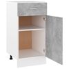 vidaXL Armario inferior cajón madera ingeniería gris hormigón 40x46x81,5 cm