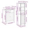 vidaXL Juego de muebles de ba&ntilde;o BODO 4 pzas madera maciza pino blanco