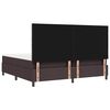 vidaXL Cama tipo Box Spring Marr&oacute;n Oscuro 200 x 200 cm tela