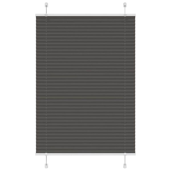 vidaXL Estor Plisado negro 90x100 cm Tela Ancho 89,4 cm Poliéster