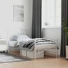 vidaXL Estructura cama sin colch&oacute;n con estribo metal blanco 90x200 cm