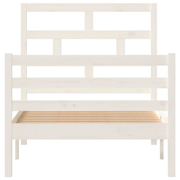 vidaXL Estructura de cama madera maciza de pino 90x200 cm