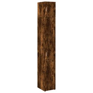 vidaXL Armario estrecho madera ingenier&iacute;a roble ahumado 30x42,5x225 cm