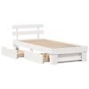 vidaXL Estructura de cama con caj&oacute;n 100 x 200 cm Madera de pino macizo