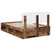 vidaXL Estructura de cama con cabecera Madera vieja 120 x 200 cm