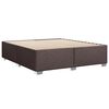 vidaXL Cama box spring con colch&oacute;n tela marr&oacute;n oscuro 180x200 cm