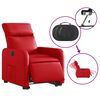 vidaXL Sill&oacute;n elevable el&eacute;ctrico cuero artificial rojo