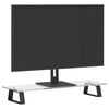 vidaXL Soporte de monitor vidrio templado y metal negro 60x20x8 cm