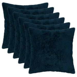 vidaXL Funda de almohada 6 uds. HEERLEN Azul marino 30 x 30 cm