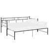 vidaXL Estructura sof&aacute; cama extra&iacute;ble sin colch&oacute;n metal negro 90x200cm