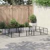 vidaXL Corral para perros 16 paneles de acero 60x80 cm negro