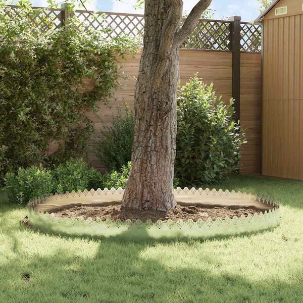 vidaXL Borduras para césped 10 pcs Plateado 103 x 0,05 x 22 cm