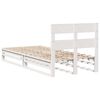 vidaXL Estructura de cama sin colch&oacute;n madera maciza blanca 75x190 cm