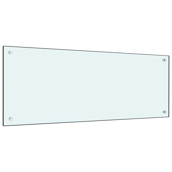 vidaXL Protecci&oacute;n salpicaduras cocina vidrio templado blanco 100x40 cm
