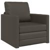 vidaXL Sof&aacute; cama 60cm Gris Cuero artificial