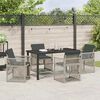 vidaXL Conjunto de Comedor de Jard&iacute;n 5 pcs Gris Claro rat&aacute;n sint&eacute;tico