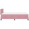 vidaXL Cama Box Spring LED con colch&oacute;n Rosa 120 x 200 cm Terciopelo