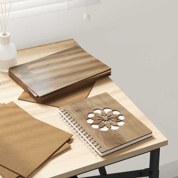 vidaXL Paneles Decorativos 50 pcs Roble artesanal 15 x 21 x 0.27 cm