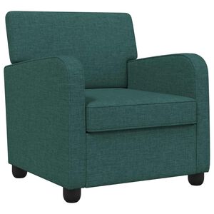 vidaXL Sill&oacute;n Verde oscuro Tela