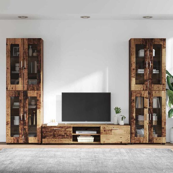 vidaXL Conjunto de mueble de TV Madera vieja Madera de ingenier&iacute;a