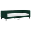 vidaXL Sofá cama con colchón terciopelo verde oscuro 90x200 cm