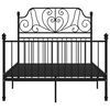 vidaXL Estructura de cama sin colch&oacute;n metal negro 120x200 cm