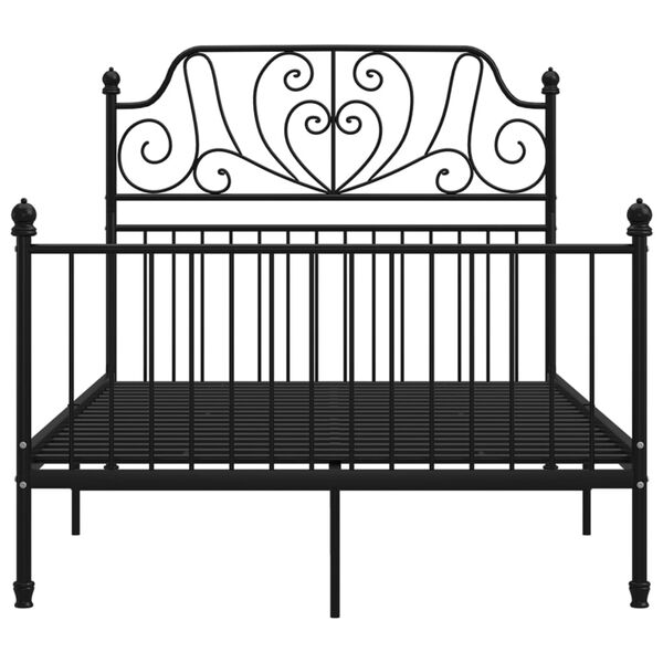 vidaXL Estructura de cama sin colch&oacute;n metal negro 120x200 cm