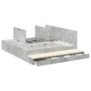 vidaXL Cama con almacenamiento con caj&oacute;n Gris Concreto 180 cm
