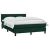 vidaXL Cama box spring con colch&oacute;n terciopelo verde oscuro 160x220 cm