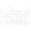 vidaXL Mesa y sillas de bistr&oacute; 5 piezas aluminio fundido blanco