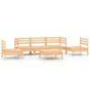 vidaXL Juego de muebles de jard&iacute;n 6 piezas madera maciza de pino