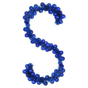 vidaXL Guirnalda de Bolas de Navidad Azul 186 cm Poliestireno