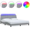 vidaXL Estructura de cama sin colch&oacute;n Hanko tela gris claro 180x200 cm