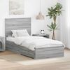 vidaXL Estructura de cama Gris Sonoma 90 x 190 cm Madera de ingenier&iacute;a