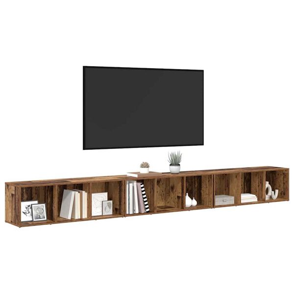 vidaXL Conjunto de mueble de TV 3 pcs Madera Vieja 37 x 35 x 107,5 cm
