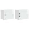 vidaXL Panel de lavaplatos Kalmar 2 pcs brillante 50 x 31 x 40 cm