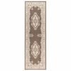 vidaXL Alfombra Runner FLORNES Tejido Estampado topo 67 x 200 cm PP
