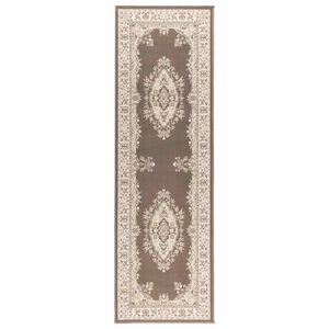 vidaXL Alfombra Runner FLORNES Tejido Estampado topo 67 x 200 cm PP