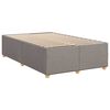 vidaXL Cama box spring con colch&oacute;n tela gris taupe 120x200 cm