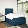 vidaXL Cama box spring con colch&oacute;n terciopelo azul 120x200 cm