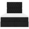 vidaXL Estructura cama otomana colchón tela negro 120x200cm