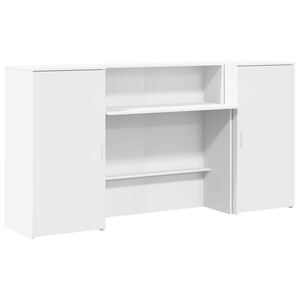 vidaXL Mostrador de recepci&oacute;n blanco 200x50x103,5 cm madera ingenier&iacute;a
