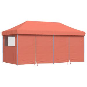 vidaXL Tienda de fiesta plegable Pop-Up 4 paredes laterales terracota