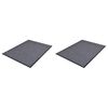 vidaXL Felpudos de PVC 2 unidades gris 90x60 cm
