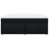 vidaXL Cama box spring con colch&oacute;n tela negro 180x200 cm