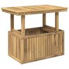 vidaXL Mesa de caf&eacute; de jard&iacute;n de madera de acacia altura ajustable