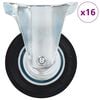 vidaXL Ruedas fijas 16 unidades 100 mm