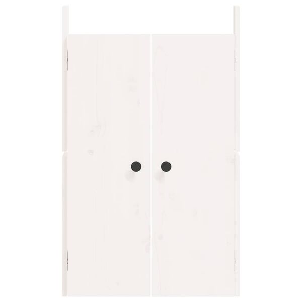 vidaXL Puertas de cocina exterior MEPPEL 2 uds madera pino blanco 50x9x82 cm
