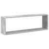 vidaXL Estante de pared 6 uds contrachapado gris hormig&oacute;n 80x15x26,5cm